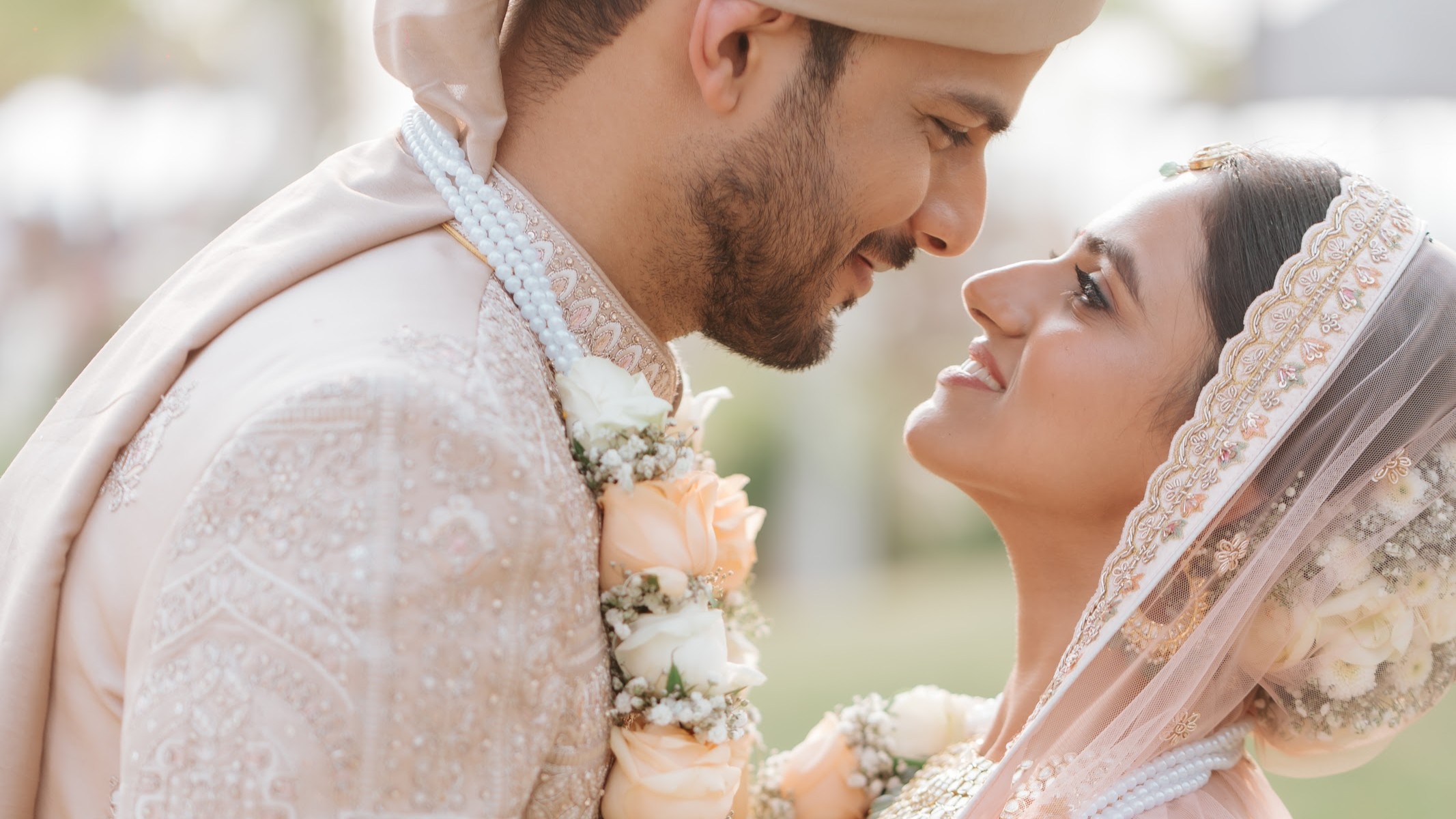 Cinematic wedding moment